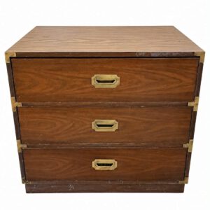 Vintage Campaign Style 3-Drawer Chest
