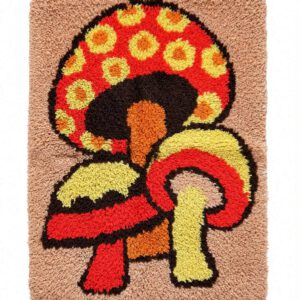 Mushroom Hooked Rug