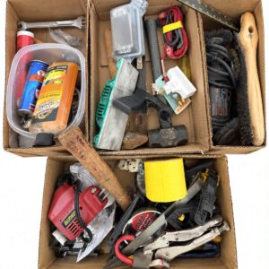 Red Bench Grinder & Tool Lot